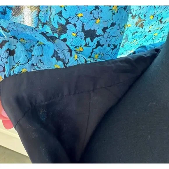 The Nicolette Mini Dress L'Academie Brand Blue Floral Size S​ - Picture 7 of 8